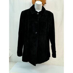 Vintage  Black Leather Suede Medium jacket Jaclyn Smith  Unisex